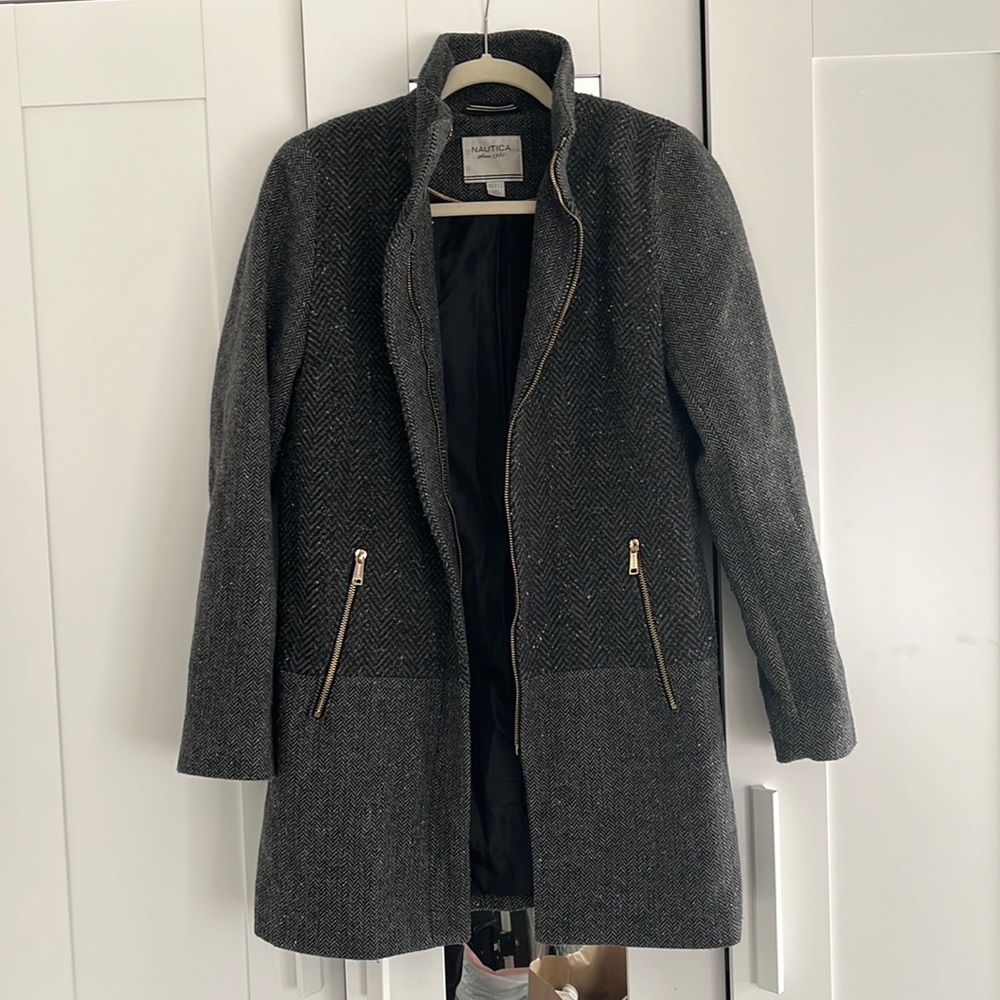 Nautica Wool Peacoat Gray